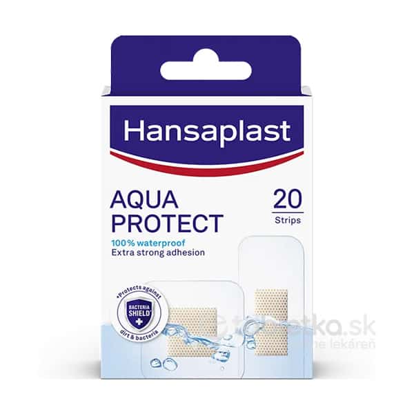 Hansaplast AQUA PROTECT náplasť, stripy - 20 ks