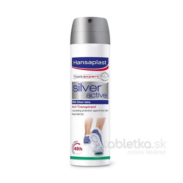 E-shop HANSAPLAST sprej na nohy SILVER active Antiperspirant (48 h) 150 ml