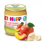 HiPP Príkrm 100% Ovocie Jablká banány a broskyne 4m+, 125g