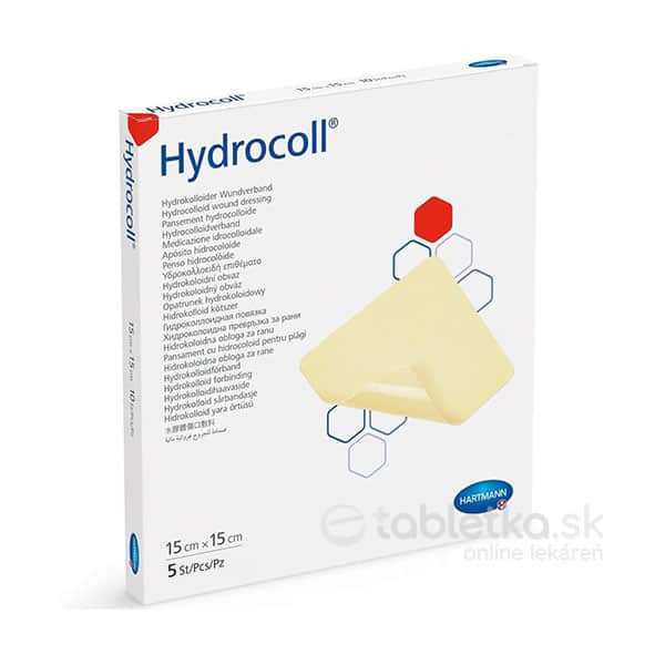 HYDROCOLL kompres hydrokoloidný (15cm x 15cm) 5 ks