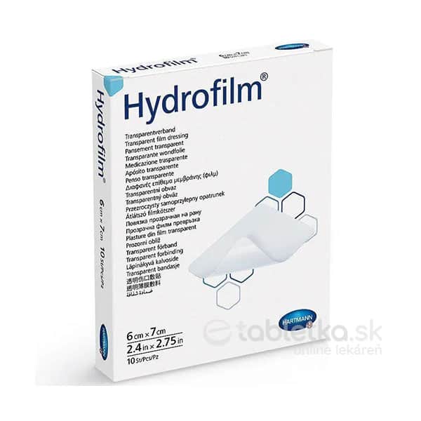 HYDROFILM samolepiaci transparentný obväz (6x7 cm) 1x10 ks