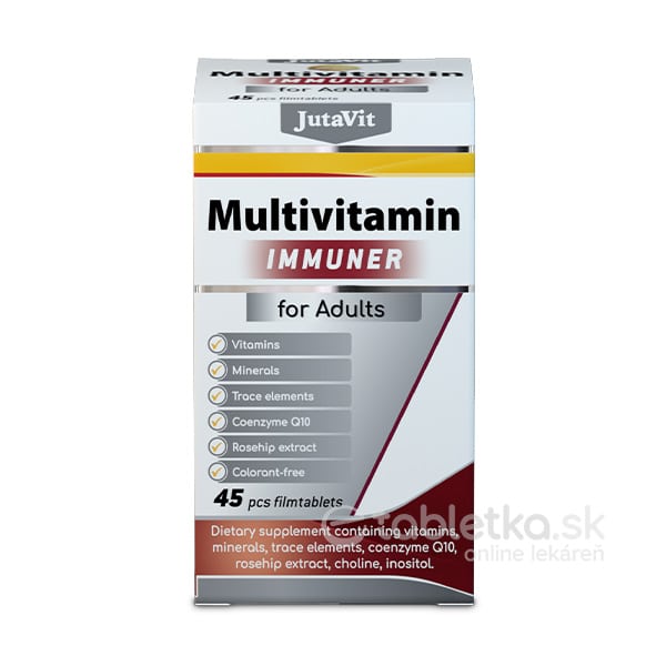 JutaVit Multivitamín Komplex pre dospelých - 45 tablliet