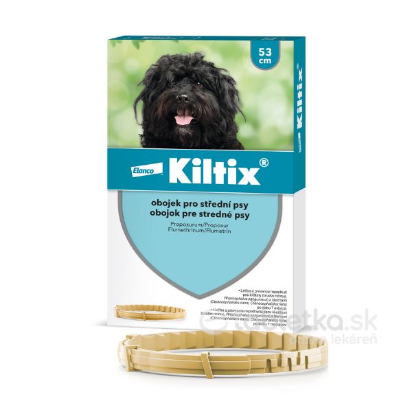 KILTIX Antiparazitný obojok pre stredné psy 53cm