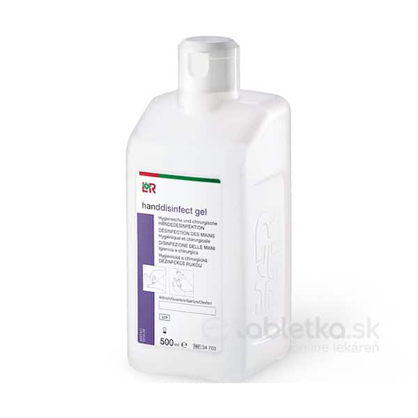 E-shop L+R handdisinfect gel etanolový prípravok na dezinfekciu rúk 1x500 ml