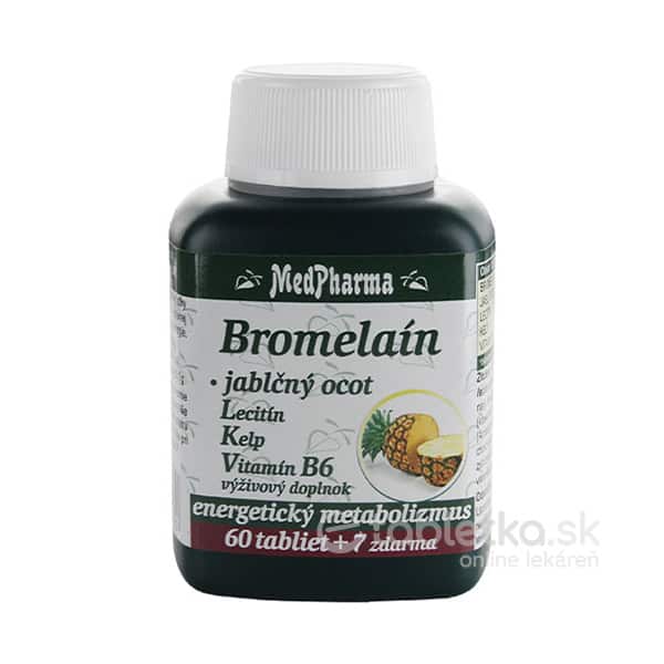 E-shop MedPharma BROMELAIN 300 mg + JABL.OCOT + LECITIN 67 ks