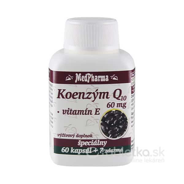 E-shop MedPharma KOENZÝM Q10 60 mg + Vitamín E 67 ks