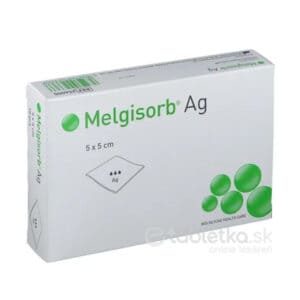 Melgisorb Ag antimikrobiálny alginátový obväz 5x5cm 10ks