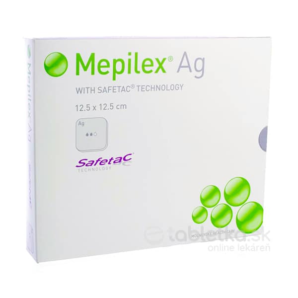 Mepilex Ag 12,5x12,5 cm, 1x5 ks