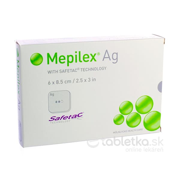 Mepilex Ag 6x8,5 cm 1x5ks