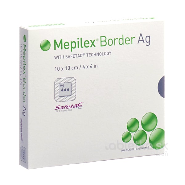 Mepilex Border Ag 10x10 cm 5 ks