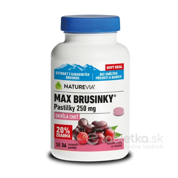 SWISS NATUREVIA MAX BRUSNICE 250 mg 1x36ks
