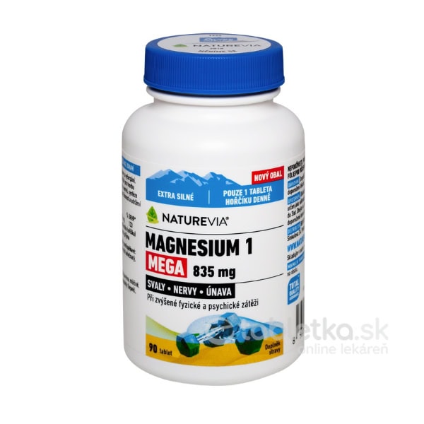 SWISS NATUREVIA MAGNESIUM 1 MEGA 835 mg 90 tbl