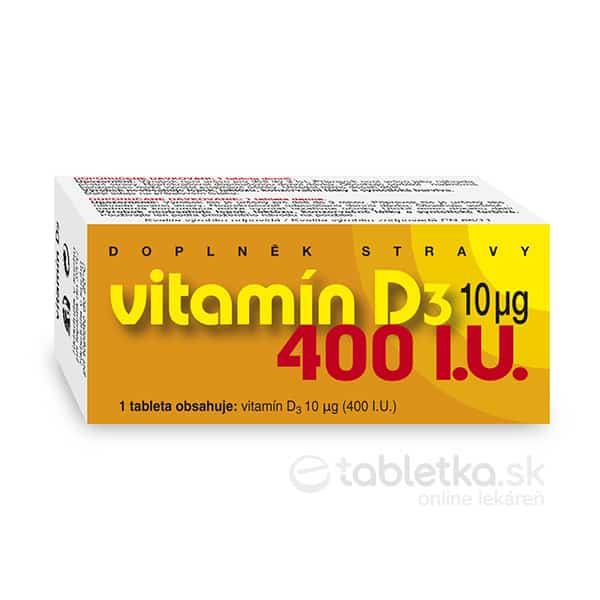NATURVITA Vitamín D3 10 μg (400 I.U.) 90 tabliet