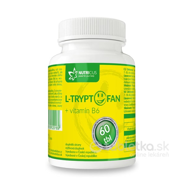 NUTRICIUS L-TRYPTOFAN + vitamín B6 1x60ks