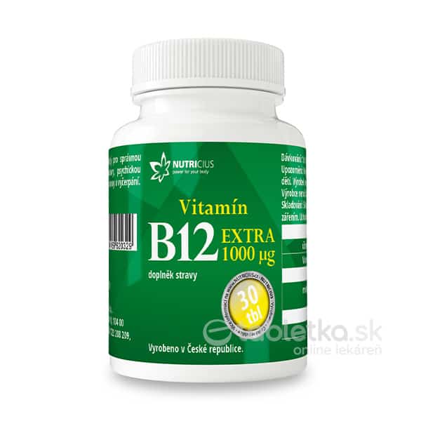 E-shop NUTRICIUS Vitamín B12 EXTRA 1000 μg 1x30ks