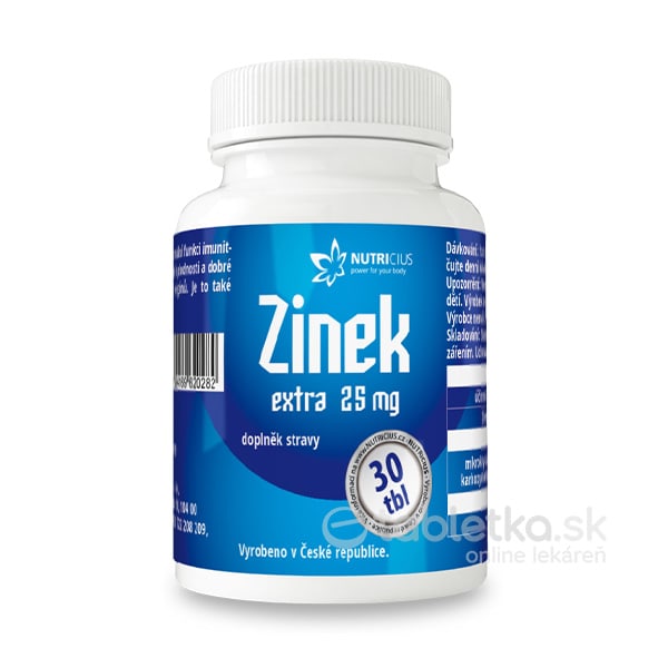 NUTRICIUS Zinok EXTRA 25 mg 1x30ks