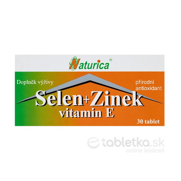 Naturica SELÉN + ZINOK, vitamín E 1x30ks
