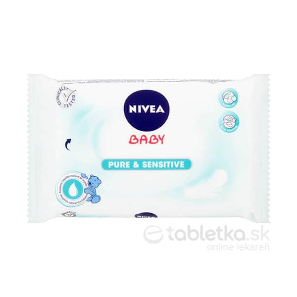 E-shop NIVEA Baby Čistiace obrúsky pure & sensitive 63 kusov