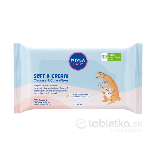 E-shop NIVEA Baby čistiace obrúsky Soft & Cream 63 kusov