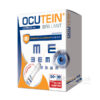 Balenie OCUTEIN BRILLANT Luteín 25mg 90+30 kapsúl, zobrazený optotyp, oko, slovenský text a darček očný gél.