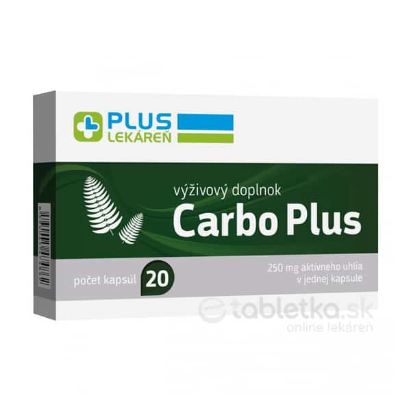 E-shop PLUS LEKÁREŇ Carbo Plus 250 mg 20 kapsúl