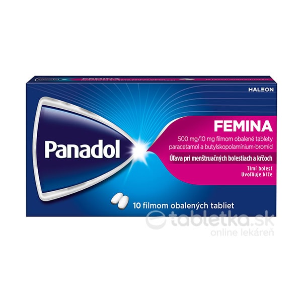 E-shop PANADOL FEMINA 500mg 10 flm tabliet