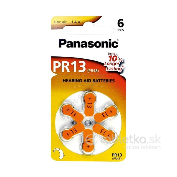 Panasonic batérie do naslouchadel 6ks PR13(48)