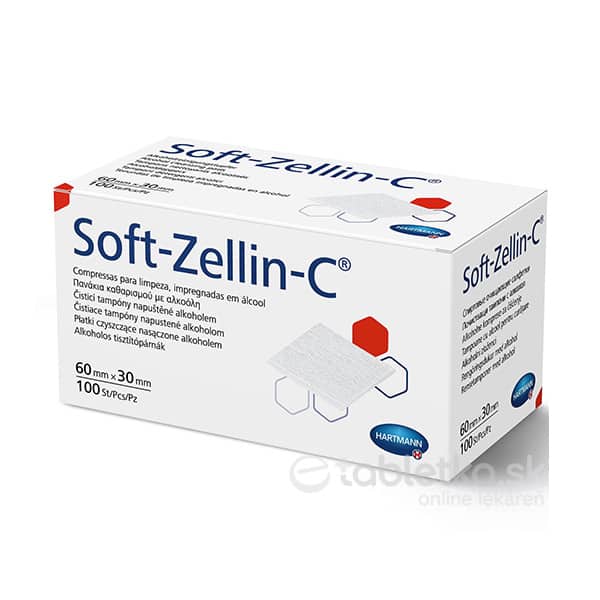 SOFT-ZELLIN tampón impregnovaný alkoholom 100 ks