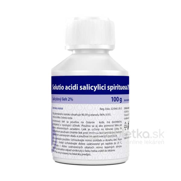 Solutio acidi salicylici spirituosa 2 % dermálny roztok 100 g