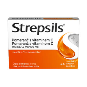 Strepsils Pomaranč s vitamínom C pastilky, 24 ks