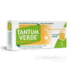 TANTUM VERDE Orange&Honey 20 tvrdých pastiliek