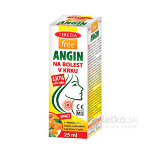 TEREZIA FreeAngin sprej 25ml je bylinný sprej na hrdlo so šalviou, s českým označením, určený pri ťažkostiach s hrdlom.