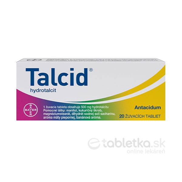 E-shop Talcid 500mg 20 žuvacích tabliet