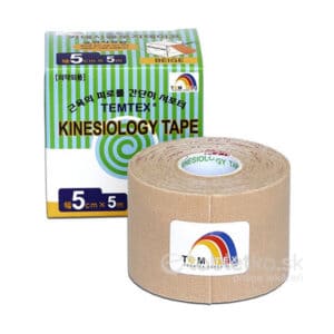 Temtex Kinesiology Tape tejpovacia páska Classic 5cm x 5m, béžová