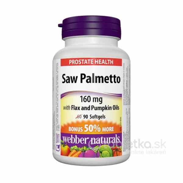 Webber Naturals Prostata Saw Palmetto 160 mg (bonus 50% naviac) 90 tbl