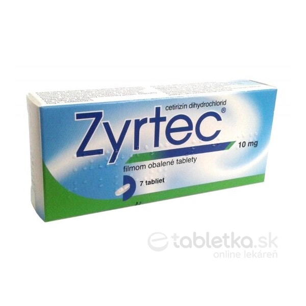 E-shop ZYRTEC 10mg 7 tabliet
