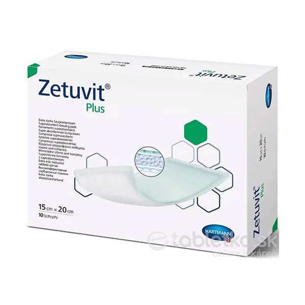 E-shop ZETUVIT Plus kompres nasiakavý sterilný (15x20 cm) 1x10 ks