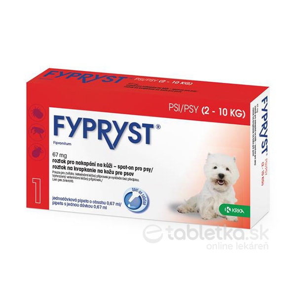 E-shop Fypryst SPOT-ON dog S (2-10kg) 1x0,67ml