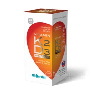 BIOMIN vitamín K2 D3 PREMIUM 2000 I.U. 60 kapsúl