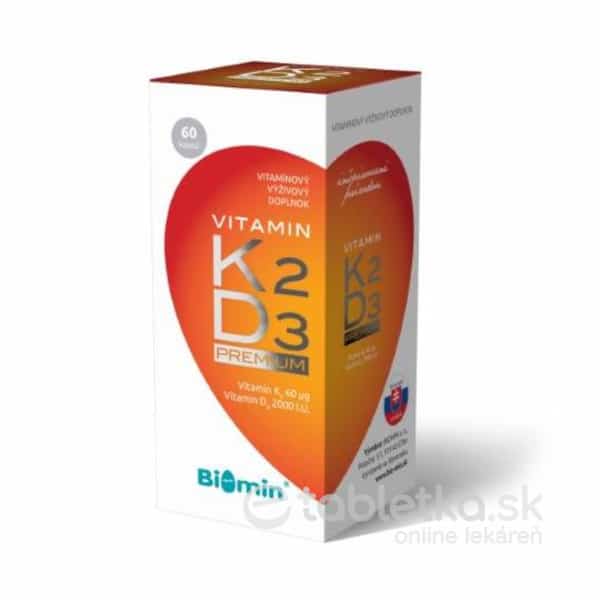 E-shop BIOMIN vitamín K2 D3 PREMIUM 2000 I.U. 60 kapsúl