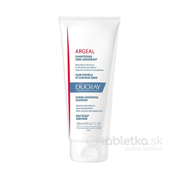 E-shop Ducray Argeal šampón absorbujúci maz 200ml