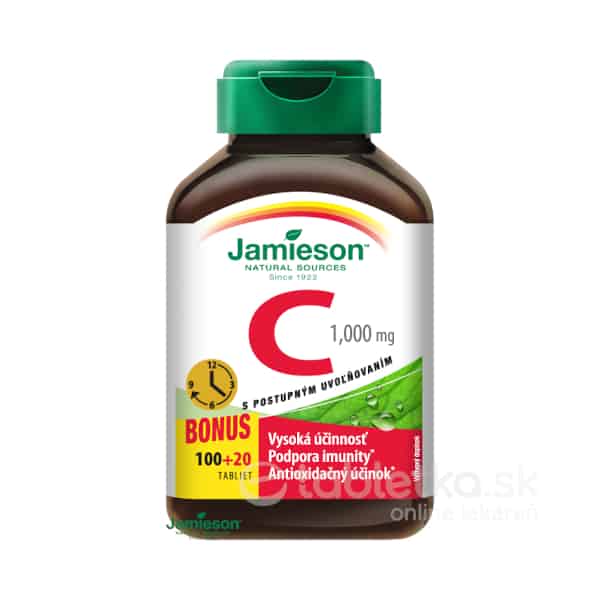 Jamieson Vitamín C 1000 mg s postupným uvoľňovaním 120 tbl