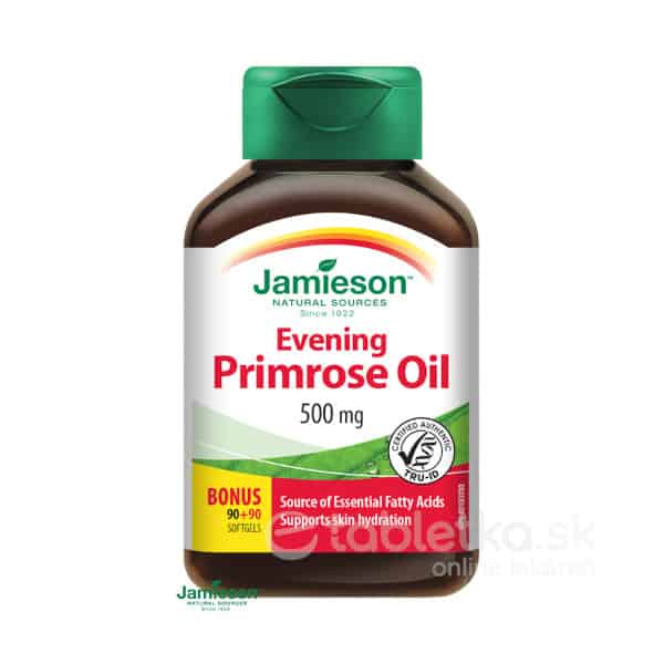 E-shop Jamieson Pupalkový olej s vitamínom E 500mg 180 tbl