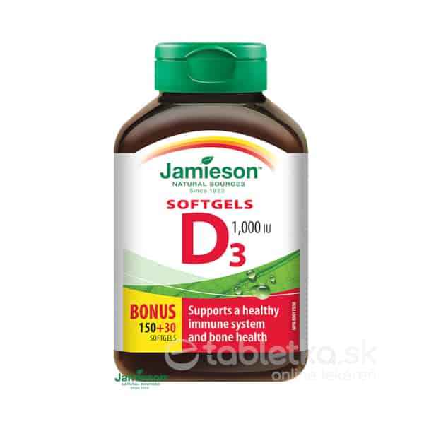 E-shop Jamieson Vitamín D3 1000IU 180 tbl