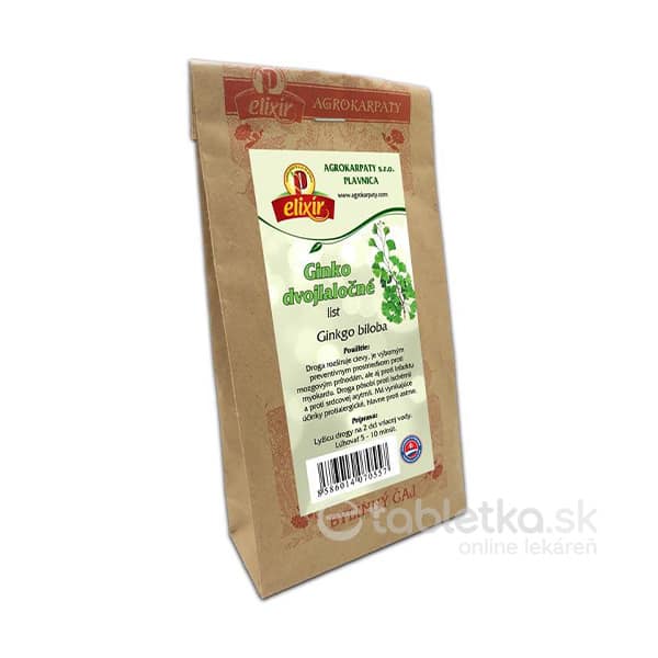 E-shop Agrokarpaty Ginko Dvojlaločné list bylinný čaj 1x30 g