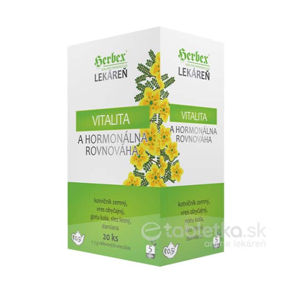 HERBEX Lekáreň VITALITA a hormonálna rovnováha bylinný čaj 20x3g