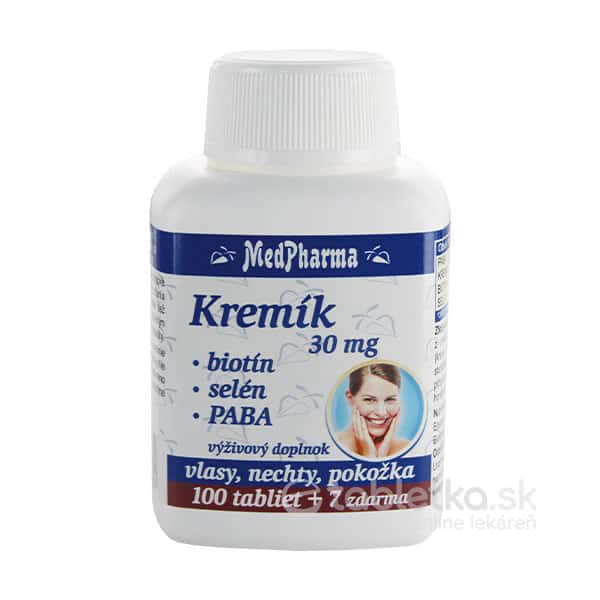 E-shop MedPharma Kremík 30mg+Biotín+Selén+PABA 107tbl