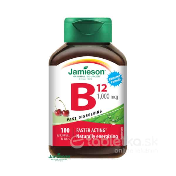 E-shop Jamieson Vitamín B12 príchuť čerešne 1000 mg 100 tbl