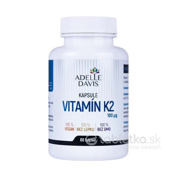 E-shop ADELLE DAVIS Vitamín K2 100mcg, 60 kapsúl