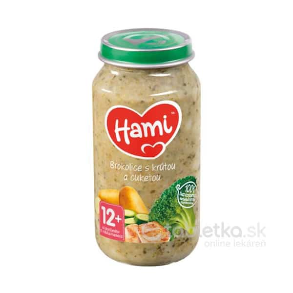 E-shop Hami príkrm Brokolica s morkou a cuketou 12+ 250 g